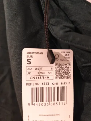 Camiseta asimétrica Mango verde botella