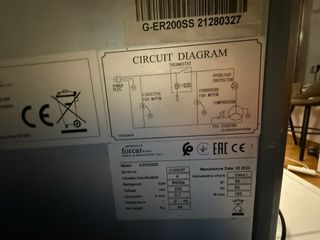 Nevera bajo mostrador FORCAR G-ER200SS inox