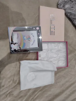 Cornice Argento Elite Unicorno Nascita