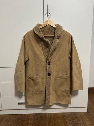 Abrigo reversible beige/marrón