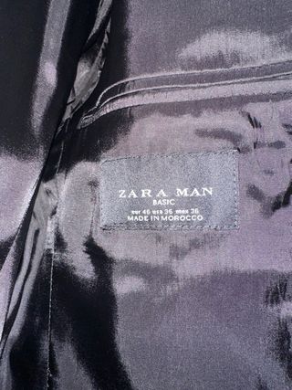 Americana Zara Hombre Talla S Negra