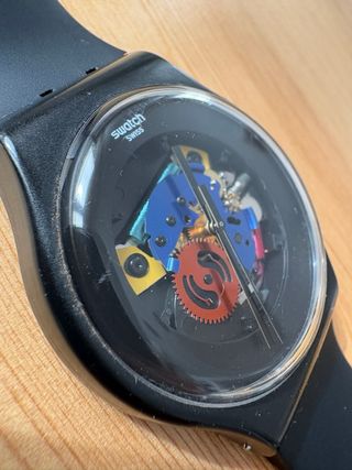 Reloj Swatch Negro Multicolor