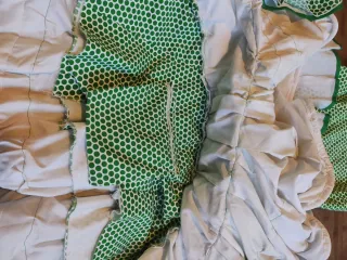 Vestido Flamenca Blanco Lunares Verdes