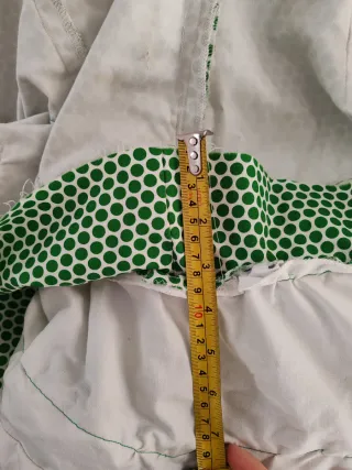 Vestido Flamenca Blanco Lunares Verdes