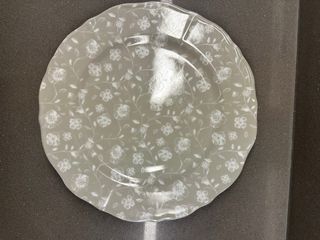 5 Bajoplatos preciosos de Porcelana Florales Gris