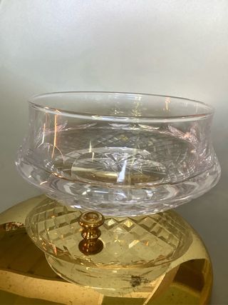 Ciotola in cristallo vintage con coperchio