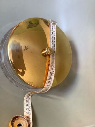 Ciotola in cristallo vintage con coperchio