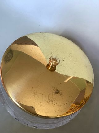 Ciotola in cristallo vintage con coperchio