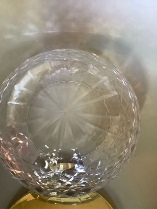 Ciotola in cristallo vintage con coperchio