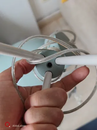 X1 lámpara livarno turquesa lux flexo, del Lidl.