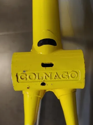 Cuadro Colnago carretera amarillo