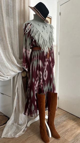 Vestido Largo Zara Estampado