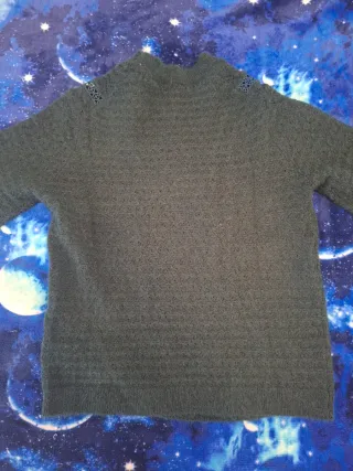 Maglione grigio con pizzo