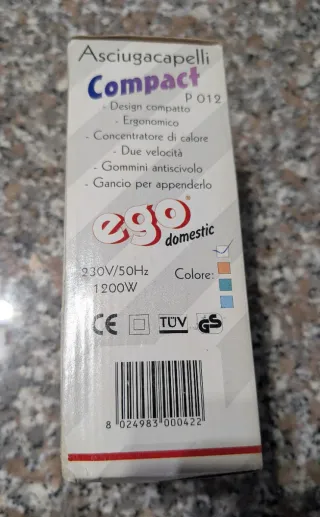 Asciugacapelli da viaggio (prodotto italiano)