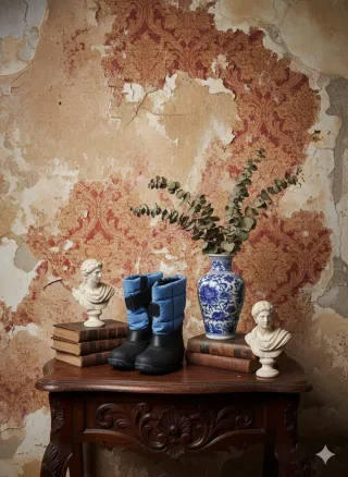 Stivali invernali blu e neri l'Angolo del vintage