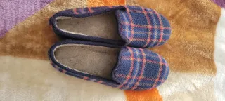 2 pares de Zapatillas de casa cuadros hombre T.38