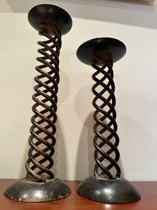 Candelabros de forja estilo vintage