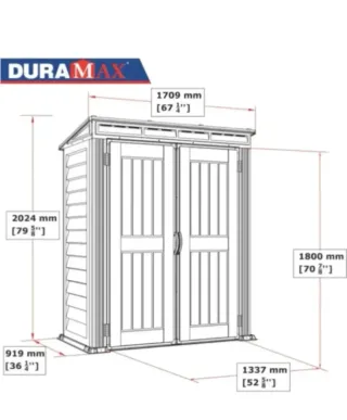 Caseta cobertizo jardín 5 x 3 m