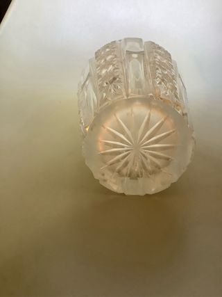 Vaso cristallo vintage decorato