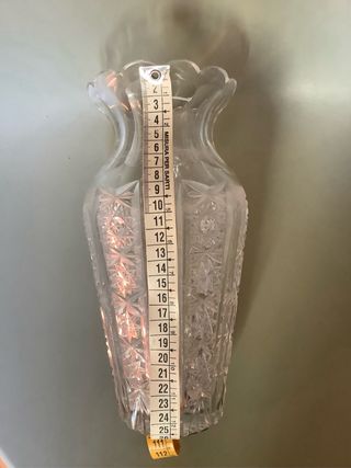 Vaso cristallo vintage decorato
