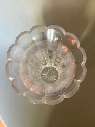 Vaso cristallo vintage decorato