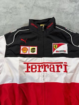 Chaqueta Ferrari F1 Vintage Negra Blanca y Roja L