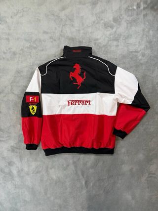 Chaqueta Ferrari F1 Vintage Negra Blanca y Roja L