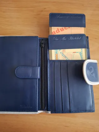 Cartera piel vintage señora