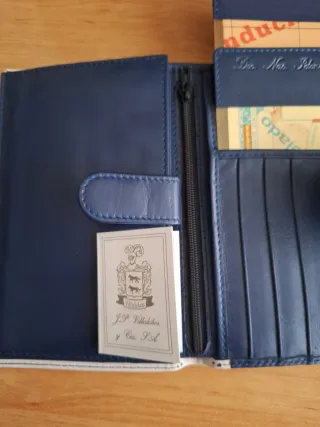 Cartera piel vintage señora