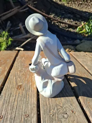 Figura de porcelana pastor con perro Lladró