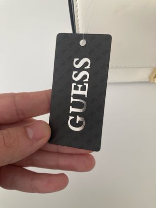 Mala Guess Elliette Branca Dourada