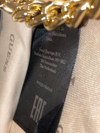 Mala Guess Elliette Branca Dourada