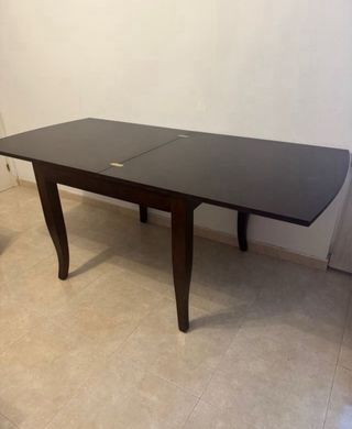 Mesa de comedor extensible de madera