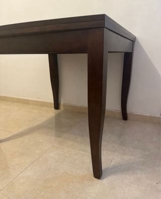 Mesa de comedor extensible de madera