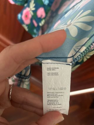 Vestido Kling floral azul y rosa