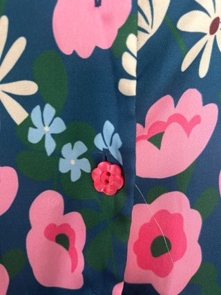 Vestido Kling floral azul y rosa