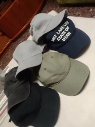 Lote 6 Gorras Béisbol Azul Gris