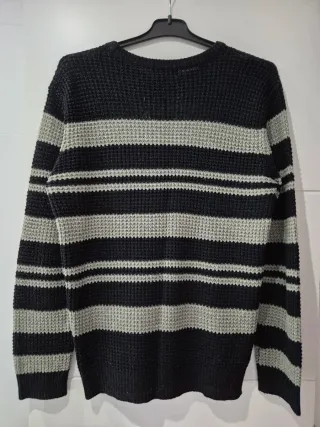 Jersey Inside Rayas Negro Gris Talla L