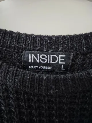 Jersey Inside Rayas Negro Gris Talla L