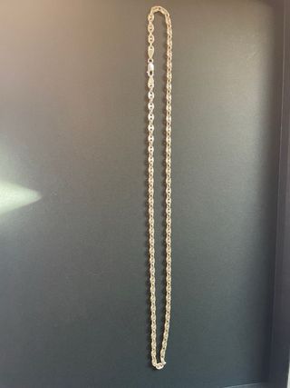 Cadena plata Maciza Grano Café