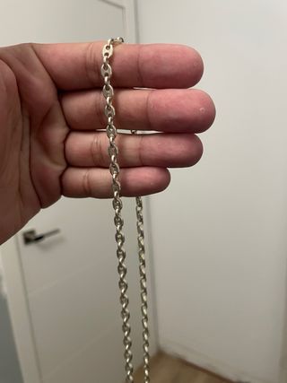 Cadena plata Maciza Grano Café