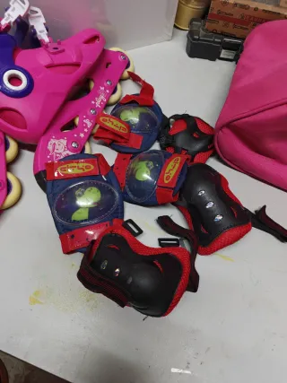 Patines en línea niña rosa y morado