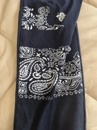 Tuta uomo completa floreale blu e bianca M