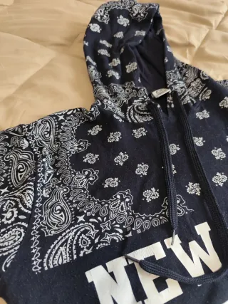 Tuta uomo completa floreale blu e bianca M