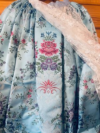 Traje Fallera Niña 8 Años Azul Clarito