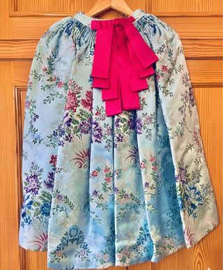 Traje Fallera Niña 8 Años Azul Clarito