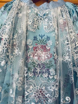 Traje Fallera Niña 8 Años Azul Clarito