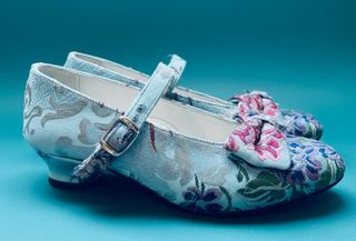 Traje Fallera Niña 8 Años Azul Clarito