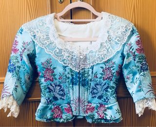 Traje Fallera Niña 8 Años Azul Clarito