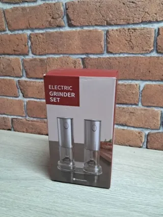Juego de 2 molinillos de sal y pimienta eléctricos